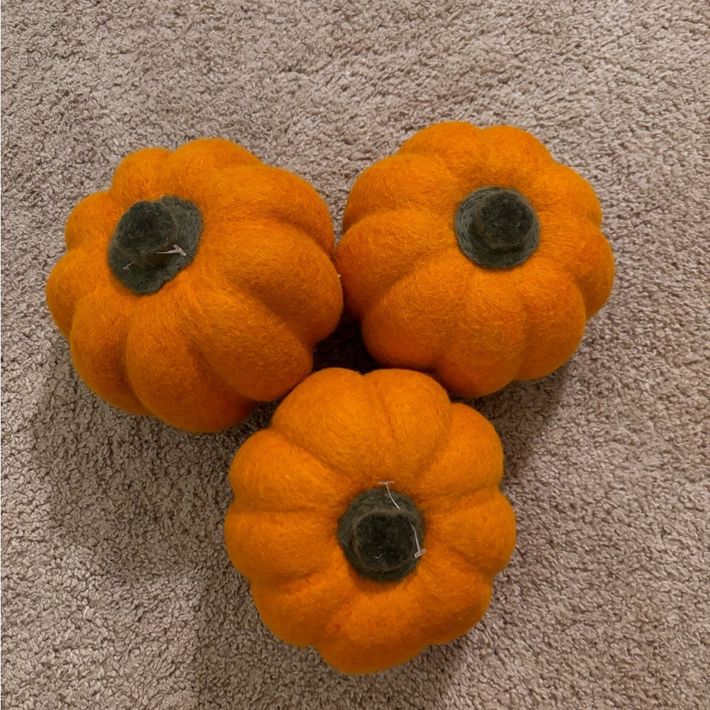 Trio of Trader Joe’s Felt Pumpkins